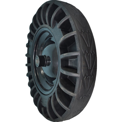Колесо DW-ТSR408MB суцільнолите гумове 4.00x8 на металевому диску з підшипниками 14mm