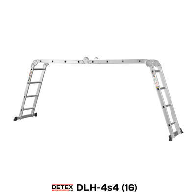 Драбина алюмінієва DETEX DLH-4s4 (16) шарнірна 4-секційна (трансформер)