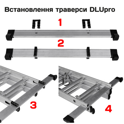Драбина алюм. DETEX ПРОФЕСІЙНА універсальна 3-секційна DLUpro-3s9