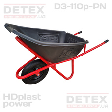 Тачка D-3 110p PN з HD-пластиковим кузовом 110л та пневматичним колесом